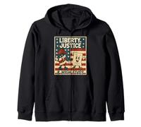 Drapeaux de feux d'artifice Fairness Liberty Justice USA Patriotique Sweat à Capuche
