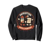 Drapeaux de feux d'artifice Fairness Liberty Justice USA Patriotique Sweatshirt