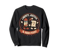 Drapeaux de feux d'artifice Fairness Liberty Justice USA Patriotique Sweatshirt