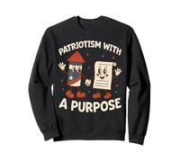 Drapeaux de feux d'artifice Fairness Liberty Justice USA Patriotique Sweatshirt