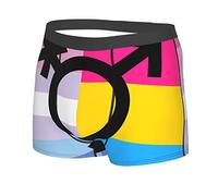 Drapeaux De Fierté Trans Pansexuelle Bigender Homme Caleçons Mode Boxer Short Classique Boxershorts Breathable sous-Vêtements L