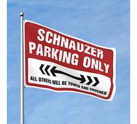 Drapeaux de fille pour chambre à coucher Schnauzer Parking seulement drapeau musique décor drapeaux pour dortoir universitaire (taille : 60 x 90 cm)