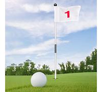 Drapeaux De Golf, Tasse D'entraînement avec Drapeau, Drapeaux De Golf pour Terrain De Golf Mât De Drapeau Vert Et Ensemble De Coupes À Trous Accessoire De Pratique
