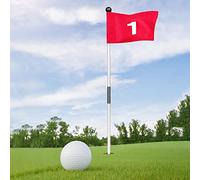 Drapeaux De Golf, Tasse D'entraînement avec Drapeau, Drapeaux De Golf pour Terrain De Golf Mât De Drapeau Vert Et Ensemble De Coupes À Trous Accessoire De Pratique