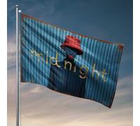 Drapeaux de grotte de l'homme Midnight Mystery : un chapeau rouge histoire drapeau décorations de cour drapeaux pour chambre drôle (120 x 180 cm)