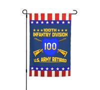 Drapeaux De Jardin 100E Division D'Infanterie Avec Fusils Croisés (Retraitée) Drapeaus Décoratif Imperméabiliser Bannière Jardins Durable Drapeau Fierté Pour Défilé Balcon Fête 30X45CM