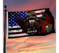 Drapeaux De Jardin 1Er 75E Régiment De Rangers, Zifko Militaire Toutes Les Saisons Bannière Extérieure Décorations Drapeau Extérieur Pour Célébrations Balcon Fête Patio 90X150Cm