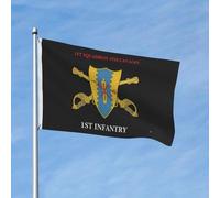 Drapeaux De Jardin 1Er Escadron Du 4E Régiment D'Infanterie De Cavalerie Premium Pelouse Drapeaux Résiste Aux Intempéries Treer Drapeau Pour Balcon Fête Célébrations Jardinage 90X150Cm