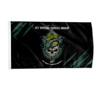 Drapeaux De Jardin 1St Special Forces Group Snake Eaters Us Army Sfg Bannière Extérieure Toutes Les Saisons Drapeau Extérieur Pour Célébrations Balcon Fête Ferme 90X150 CM