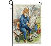 Drapeaux de jardin 2026 motif chien Shiba Inu - 30,5 x 45,7 cm - Double face pour décoration extérieure, prêt à être assorti à un chiot, un entraîneur, une maison, un petit drapeau de pelouse