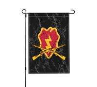 Drapeaux De Jardin 25E Division D'Infanterie, Modèle Vintage Avec Fusils Croisés Bannières Extérieure Durable Drapeau Fierté Résistant Bannière Jardins Pour Fête Balcon Défilé 30X45CM