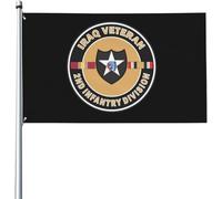 Drapeaux De Jardin 2E Division D'Infanterie Bannière De Drapeaux Lavable Couleurs Resistant Exterieur Bannière À Œillets, Pour D'Intérieur, Les Bureaux, Jardin, 90x150cm