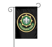 Drapeaux De Jardin 2E Régiment De Cavalerie Bannière Jardins Durable Drapeaus Décoratif Résistant Bannières Extérieure Pour Festivals Défilé Balcon 30X45CM