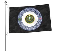 Drapeaux De Jardin 2E Régiment De Cavalerie Blindée De L'Armée Bannières Extérieure Couleurs Vives Bannière Jardins Résistant Drapeaus Décoratif Pour Festivals Défilé Balcon 90X152CM