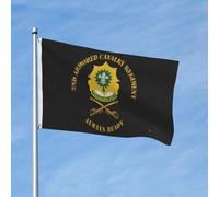Drapeaux De Jardin 2E Régiment De Cavalerie Blindée Dui Résiste Aux Intempéries Garden Flag Décorations Drapeau Extérieur Pour Patio Célébrations Ferme 90X150Cm