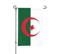 Drapeaux de jardin 30,5 x 45,7 cm, drapeau de l'Algérie imprimé pour extérieur, cour, décoration de porche, patio