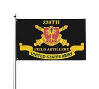 Drapeaux De Jardin 320E Régiment D'Artillerie De Campagne Drapeaus Décoratif Durable Bannière Jardins Résistant Drapeau Fierté Pour Balcon Fête Défilé 90X152CM