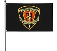 Drapeaux De Jardin 3E Bataillon, 3E Régiment De Marines Drapeaux Décoratifs D'Extérieur Couleurs Vives Bannière De Cour Pour Fête Intérieurs Balcon 90X150 CM