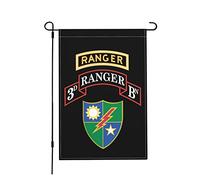 Drapeaux De Jardin 3E Bataillon 75E Régiment De Rangers Avec Rangers Résiste Aux Intempéries Drapeau Extérieur Toutes Les Saisons Pelouse Drapeaux Pour Célébrations Ferme 30X45Cm