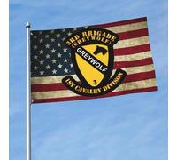 Drapeaux De Jardin 3E Brigade - 1Re Division De Cavalerie Drapeau Militaire Couleurs Resistant Exterieur Décoration Bannière, Pour Les Bureaux, D'Intérieur, Jardin, 90x150cm