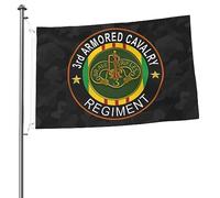 Drapeaux De Jardin 3E Régiment De Cavalerie Blindée De L'Armée Drapeau Fierté Decoration Drapeaus Décoratif Couleurs Vives Bannière Jardins Pour Festivals Défilé Balcon 90X152CM