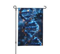Drapeaux de jardin 45 × 30 cm Drapeaux de cour d'intérieur et d'extérieur | Drapeau génétique de l'ADN - Double face - Bannière de bienvenue - Décoration pour fête de vacances