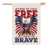 Drapeaux De Jardin 4Th Of July Eagle Freedom Brave America Stars And Stripes Coupe-Vent Et Étancheune Drapeau Extérieur Premium Garden Flag Pour Ferme Patio S