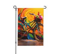 Drapeaux de jardin 71,1 x 101,6 cm double face pour l'hiver - Drapeau décoratif coloré pour vélo - Drapeau de jardin vertical pour toutes les saisons