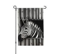 Drapeaux de jardin 71,1 x 101,6 cm, drapeau vertical double face en toile de jute, zèbre sort la tête vers l'extérieur, drapeau de bienvenue pour décoration extérieure, cour, pelouse, terrasse