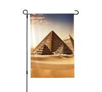 Drapeaux de jardin 71,1 x 101,6 cm vertical double face en toile de jute avec pyramides égyptiennes, drapeau de jardin, drapeau de bienvenue pour décorations extérieures cour, pelouse, terrasse