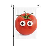 Drapeaux de jardin 71 x 101,6 cm, drapeau vertical double face en toile de jute avec inscription « I Love You from My Head » - Tomates - Drapeau de bienvenue pour décoration extérieure de cour
