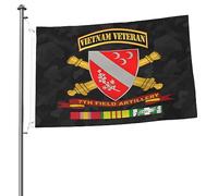 Drapeaux De Jardin 7E Artillerie De Campagne W Br Ribbon Vn Svc Vet Tab Drapeau Fierté Durable Drapeaus Décoratif Résistant Bannières Extérieure Pour Festivals Fête Défilé 90X152CM