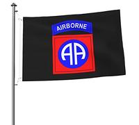 Drapeaux De Jardin 82Nd Borne Division Shoulder Sleeve Insignia Premium Bannière Extérieure Coupe-Vent Et Étancheune Garden Flag Pour Jardinage Ferme Balcon Fête 90X150 Cm