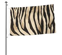 Drapeaux de jardin 90 x 60 cm à motif peau de tigre avec œillets, mâts sur mesure
