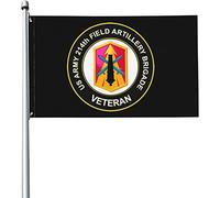 Drapeaux De Jardin 90x150cm, 214E Brigade D'Artillerie De Campagne De L'Armée Américaine Drapeau Militaire 2 Œillets Métalliques Bannière, Pour Les Bureaux, Les Défilés, Balcon