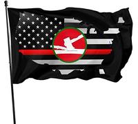 Drapeaux De Jardin 90x150cm, 84E Thin Red Line Des États-Unis Grand Drapeau Couleurs Vives Bannière, Pour Les Bureaux, Les Défilés, Jardin