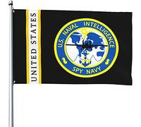 Drapeaux De Jardin 90x150cm, Affiche Murale De La Marine Américaine, Espionnage Du Renseignement Drapeau Paysage Lavable Bannière, Pour Balcon, D'Intérieur, Les Bureaux