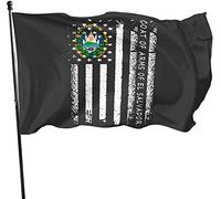 Drapeaux De Jardin 90x150cm, Armoiries D'El Salvador Amérique Grand Drapeau Lavable Bannière À Œillets, Pour Jardin, D'Intérieur, Balcon