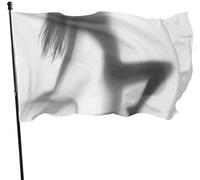 Drapeaux De Jardin 90x150cm, Belle Silhouette De Femme Mince Et Sexy Drapeau Pirate Traditionnel Bannière, Pour Les Bureaux, Les Défilés, Balcon