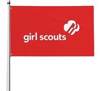 Drapeaux De Jardin 90x150cm, Drapeau Des Girl Scouts Des États-Unis Drapeau De Bienvenue Imprimé Bannière À Œillets, Pour Les Bureaux, Les Défilés, Jardin