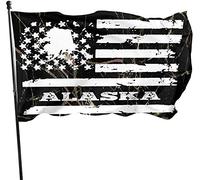 Drapeaux De Jardin 90x150cm, État De L'Alaska, États-Unis Drapeau Pirate Personnalisés Bannière, Pour Les Défilés, Balcon, Les Bureaux