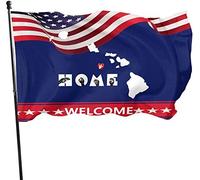 Drapeaux De Jardin 90x150cm, État D'Origine D'Hawaï Grand Drapeau Personnalisés Bannière À Œillets, Pour Balcon, Les Défilés, Les Bureaux