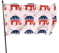 Drapeaux De Jardin 90x150cm, Les Éléphants Républicains Brisés Sans Couture Drapeau Pirate Personnalisés Bannière, Pour D'Intérieur, Jardin, Balcon