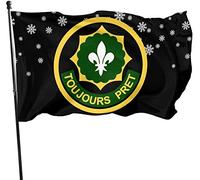 Drapeaux De Jardin 90x150cm, Logo Du 2E Régiment De Cavalerie De Snowing Grand Drapeau Lavable Bannière, Pour Balcon, D'Intérieur, Jardin