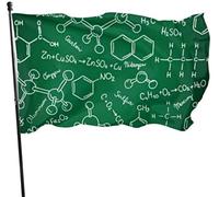 Drapeaux De Jardin 90x150cm, Modèles De Molécules Chimiques, Formules Dessinées À La Main Décoratif Drapeaux Décoration Bannière À Œillets, Pour Jardin, Balcon, Les Défilés