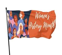 Drapeaux De Jardin 90x150cm, Mois De L'Histoire Des Femmes Drapeau De Bienvenue Lavable Bannière, Pour Jardin, D'Intérieur, Balcon