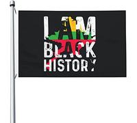 Drapeaux De Jardin 90x150cm, Mois De L'Histoire Des Noirs Drapeau Militaire Couleurs Vives Bannière À Œillets, Pour D'Intérieur, Les Bureaux, Les Défilés