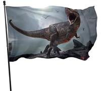 Drapeaux De Jardin 90x150cm, Rendu 3D Des Rois Dinosaures Bannière De Drapeaux 2 Œillets Métalliques Bannière À Œillets, Pour Les Défilés, Les Bureaux, D'Intérieur