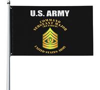 Drapeaux De Jardin 90x150cm, Sergent-Major De Commandement À La Retraite, Enrôlé Bannière De Drapeaux Lavable Bannière À Œillets, Pour Balcon, Jardin, Les Défilés