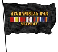 Drapeaux De Jardin 90x150cm, Vétéran De La Guerre En Afghanistan Drapeau Pirate Lavable Bannière, Pour Balcon, Les Défilés, Jardin